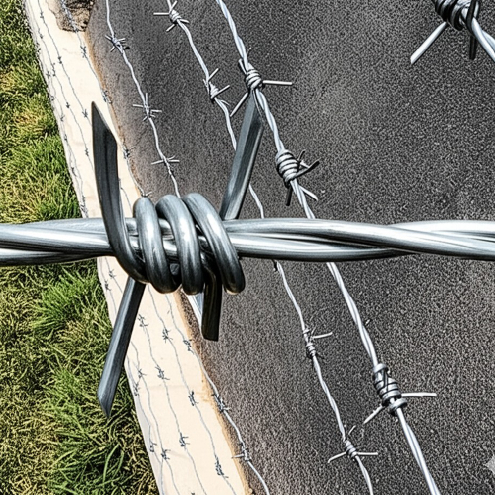 MLZXWXJ Barbed Wire,100 Meters Long, 15 Gauge, 4-Point Design, Suitable for multiple scenarios such as Farm Fence and yard protection