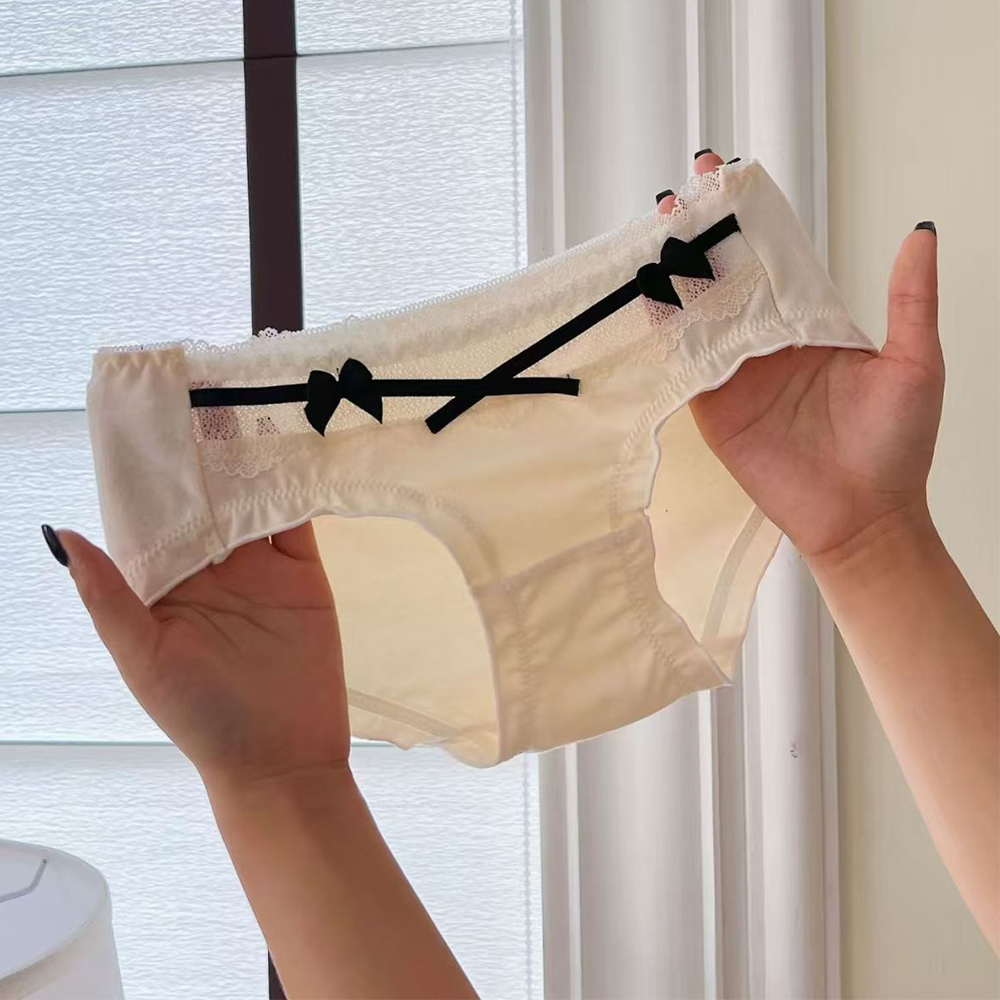 Lidogirl Underwear,Sweet Lace Edge Sexy Cute Style Pure Cotton Antibacterial Women's Underwear