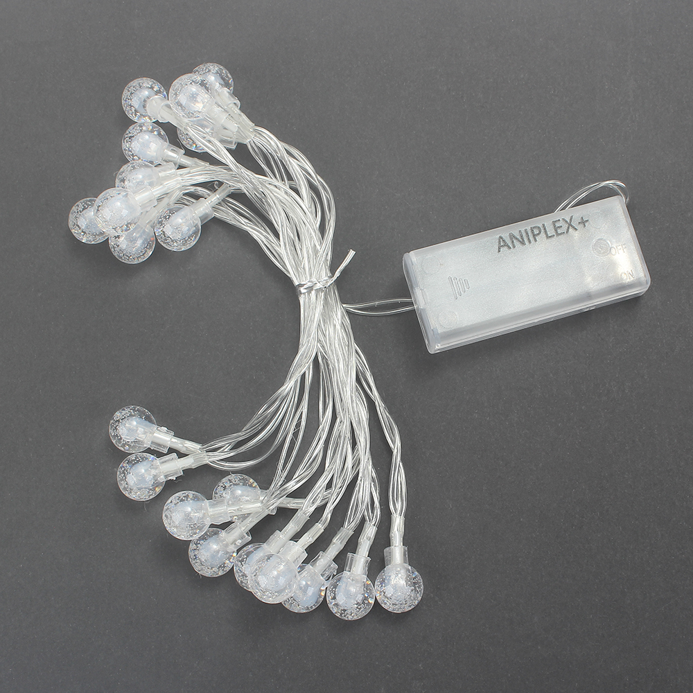 ANIPLEX+ String Lights for Festive Decoration,20 LED Globe String Lights Indoor and Outdoor, for Balcony, Patio, Bedroom, Wall, and Holiday Décor