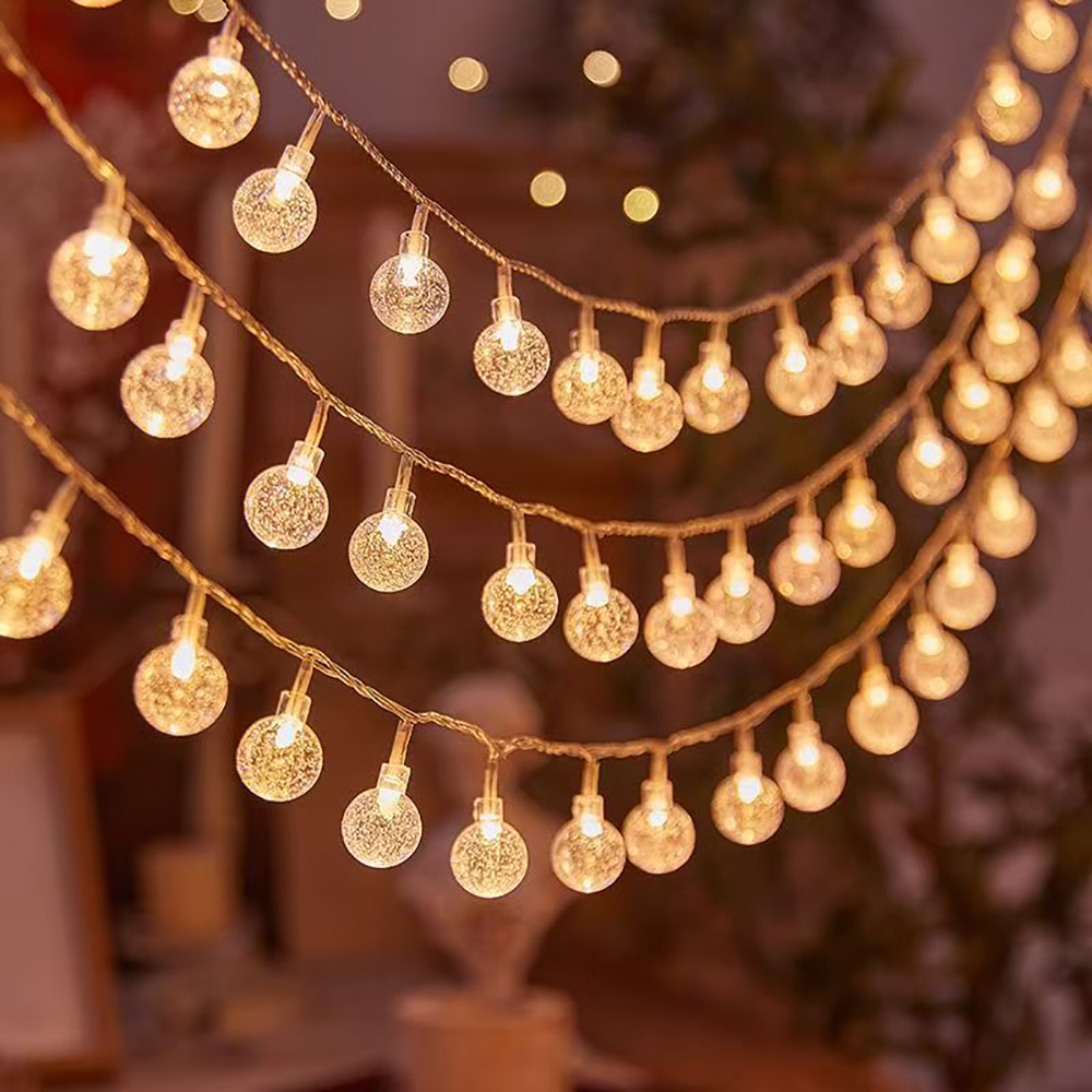ANIPLEX+ String Lights for Festive Decoration,20 LED Globe String Lights Indoor and Outdoor, for Balcony, Patio, Bedroom, Wall, and Holiday Décor