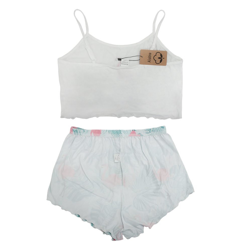 Alisitina Pajamas,Sleeveless Camisole Vest Shorts Set Pajama Fabric Comfortable and Soft