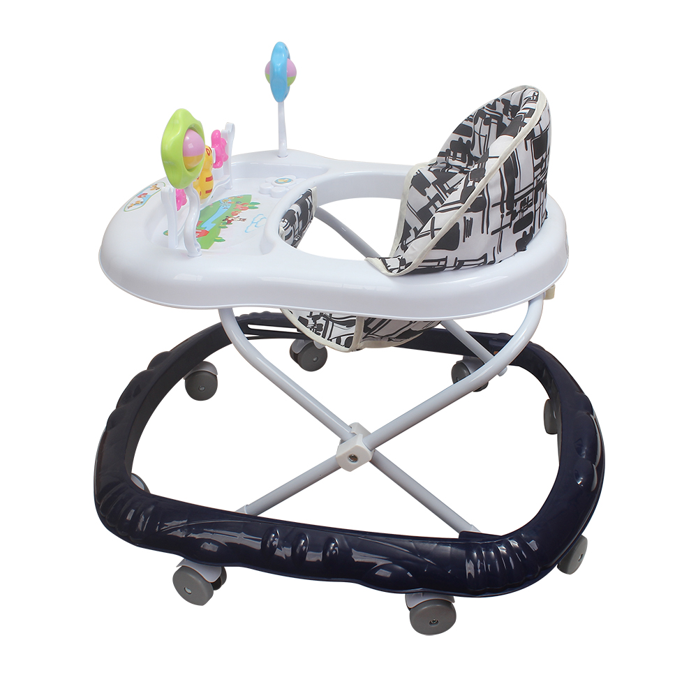 YeTrini Interactive Foldable Baby Walker, Toddler Push-Along & Sit-to-Stand Activity Walker for Travel and Home Use,6-12 months