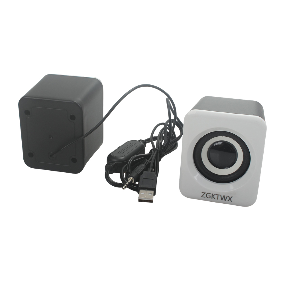 ZGKTWX Loudspeakers, USB Stereo 3.5Mm Jack Wired Speaker Portable Small Desktop Speakers for Desktop Laptop PC Computer
