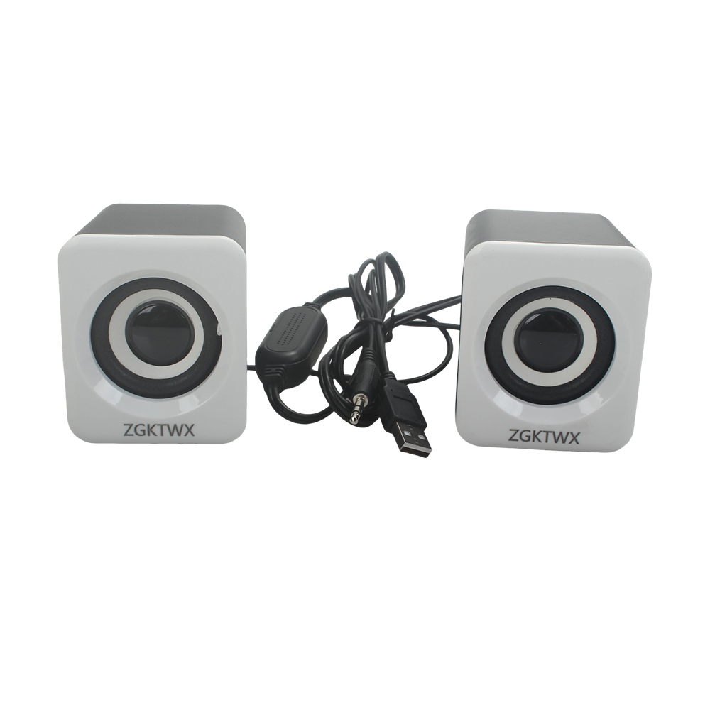 ZGKTWX Loudspeakers, USB Stereo 3.5Mm Jack Wired Speaker Portable Small Desktop Speakers for Desktop Laptop PC Computer