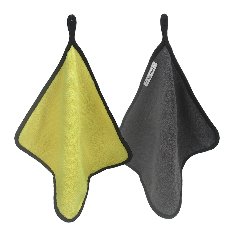 Tiptop Home Cleaning Rags,Ultra-Thick Microfiber Cleaning Cloth,Softer Absorbent Cleaning Rags for House Kitchen -Pack of 2