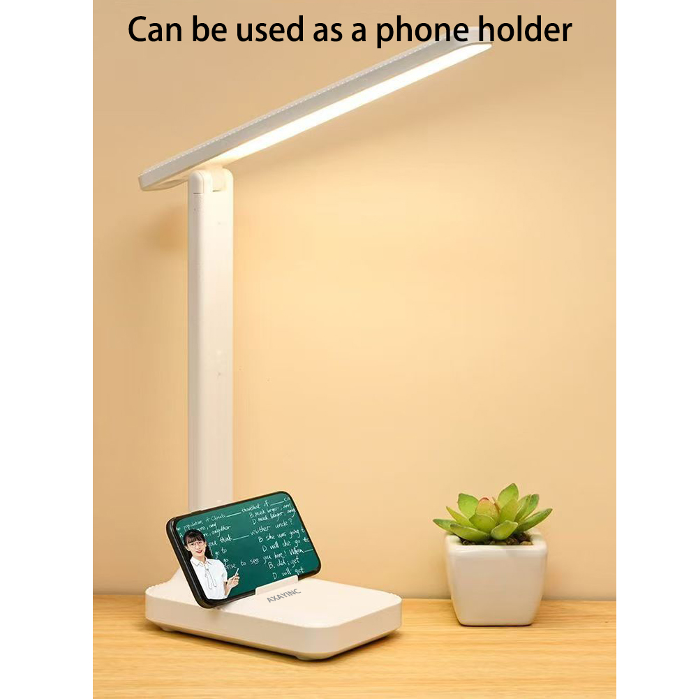 AXAYINC Lamps,180° Adjustable Wireless Charging LED Desk Lamp & Reading Light with USB Charging Port & Touch Control for Home, Office, Study