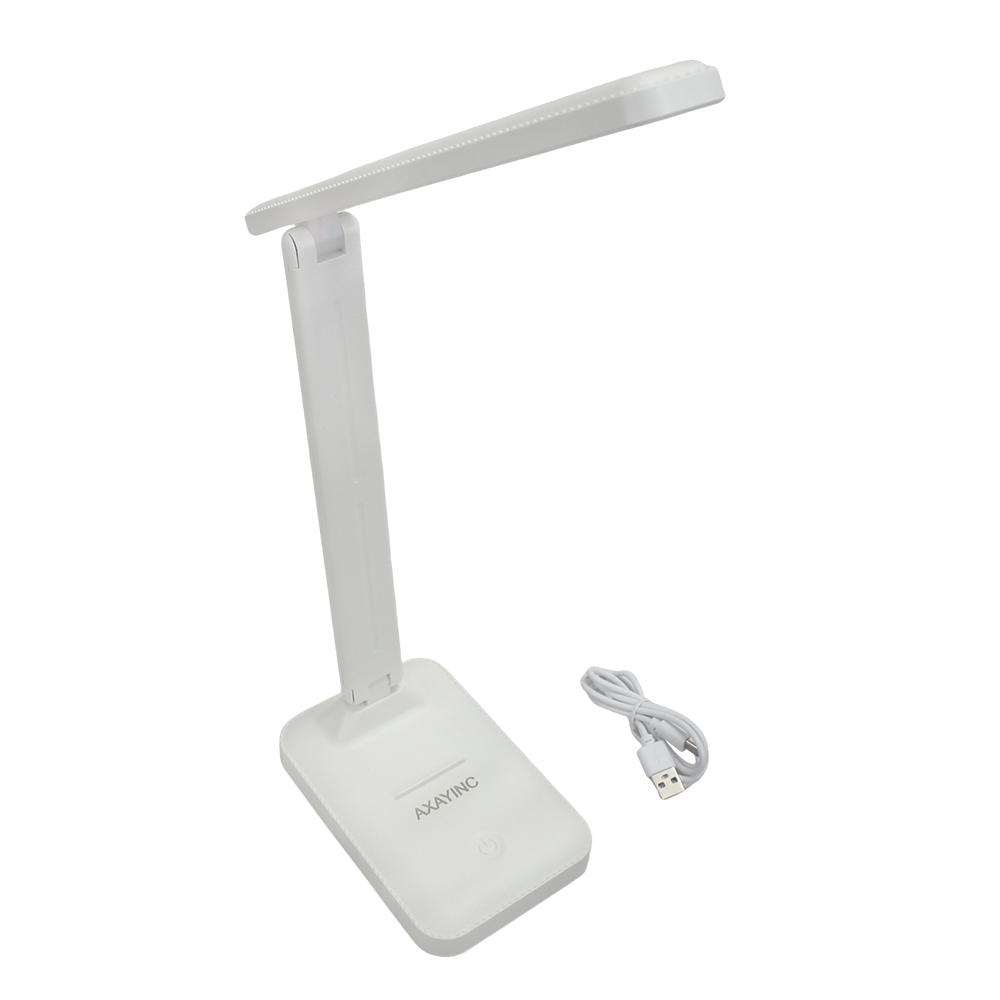 AXAYINC Lamps,180° Adjustable Wireless Charging LED Desk Lamp & Reading Light with USB Charging Port & Touch Control for Home, Office, Study