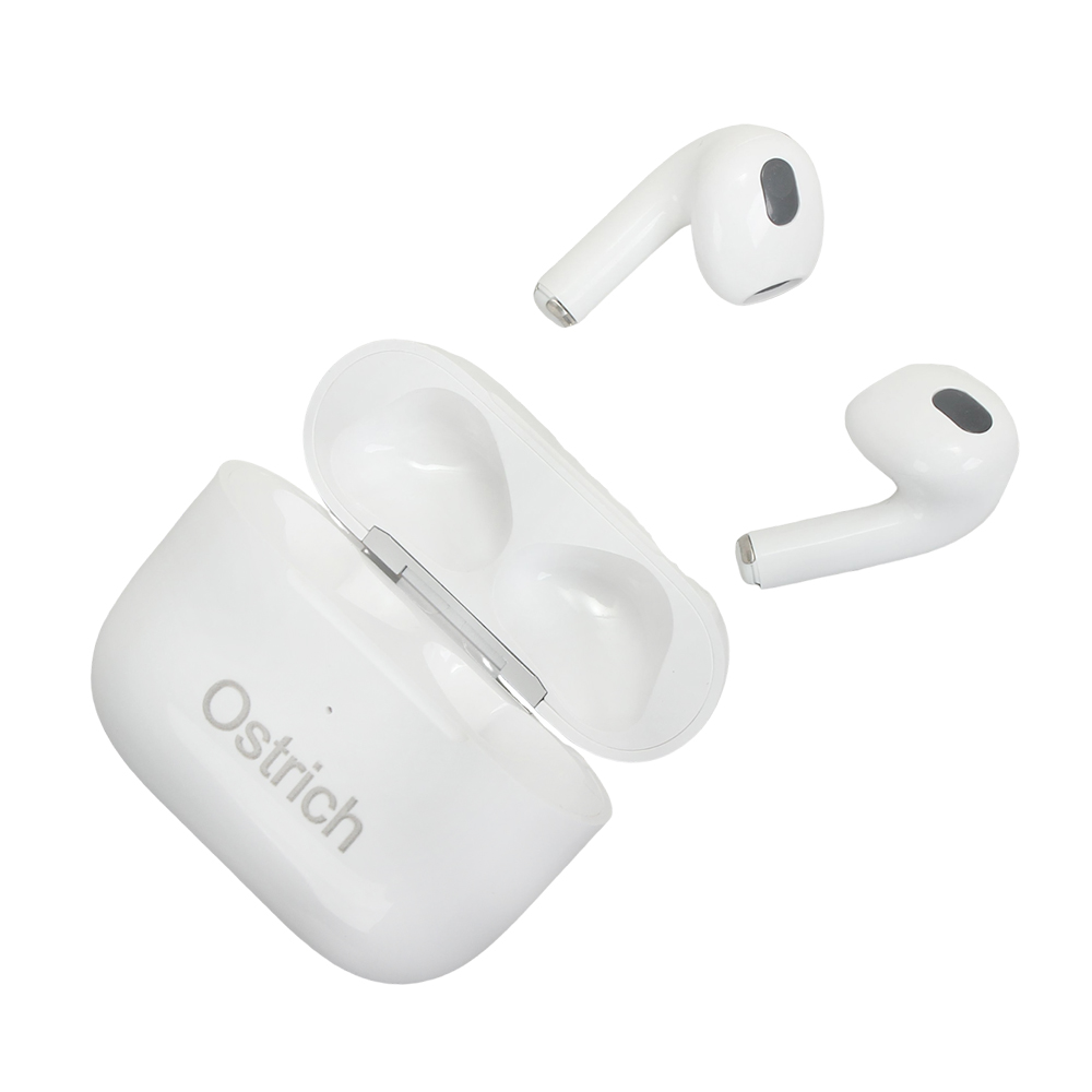 Ostrich Wireless Cellular Phone Headsets, Bluetooth 5.3 Earbuds with USB-C Charging Case, Hi-Fi Stereo Sound & Built-in Mic for iPhone and Android, Perfect for Music and Calls