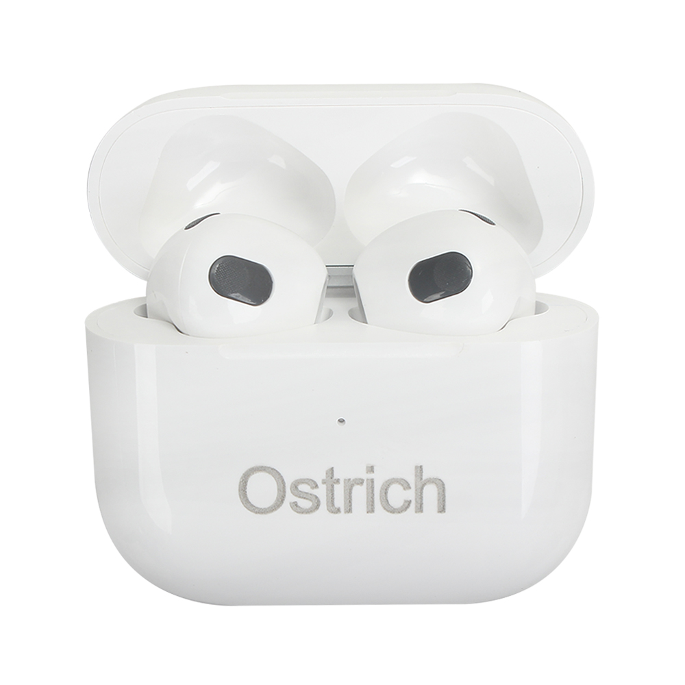 Ostrich Wireless Cellular Phone Headsets, Bluetooth 5.3 Earbuds with USB-C Charging Case, Hi-Fi Stereo Sound & Built-in Mic for iPhone and Android, Perfect for Music and Calls