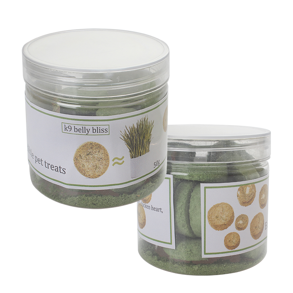 K9 Belly Bliss Cat Grass Chicken Biscuits - Natural Cat Grass Pet Treats for Digestion,Gut Health,Freshens Breath,Easy Way to Care for Your Pet's Health