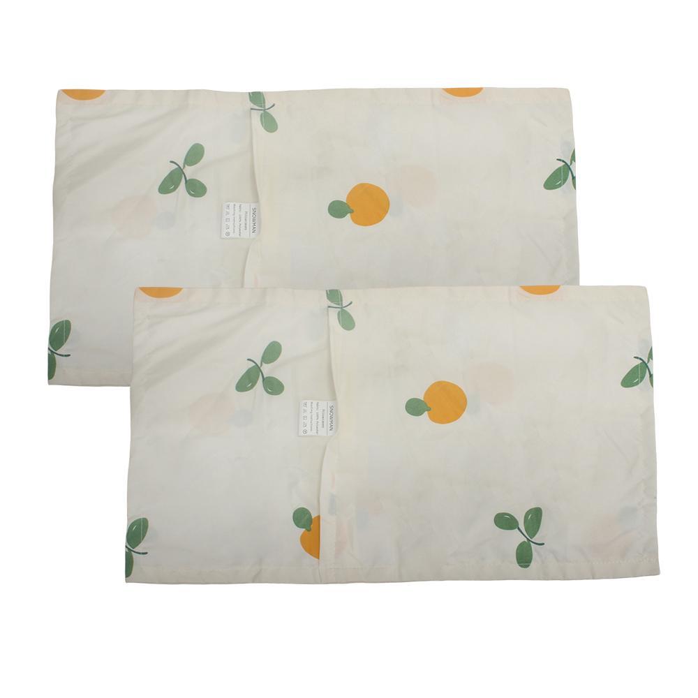 SNOWMAN Pillowcases,2 Pack Summer Watercolor Style Cute Oranges fruits Green leaf Pattern Pillow Cover,Soft and Breathable Standard 20" X 30" Pillow Cases for for Living Room Bedroom