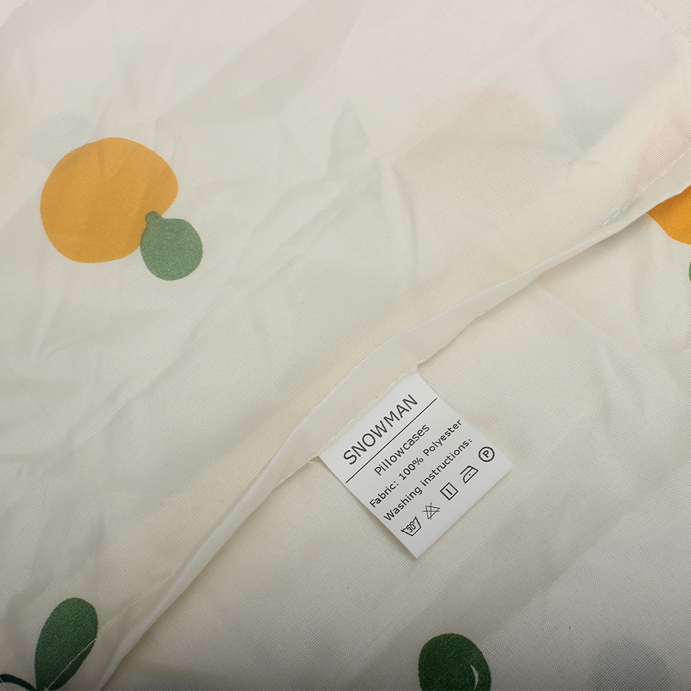 SNOWMAN Pillowcases,2 Pack Summer Watercolor Style Cute Oranges fruits Green leaf Pattern Pillow Cover,Soft and Breathable Standard 20" X 30" Pillow Cases for for Living Room Bedroom