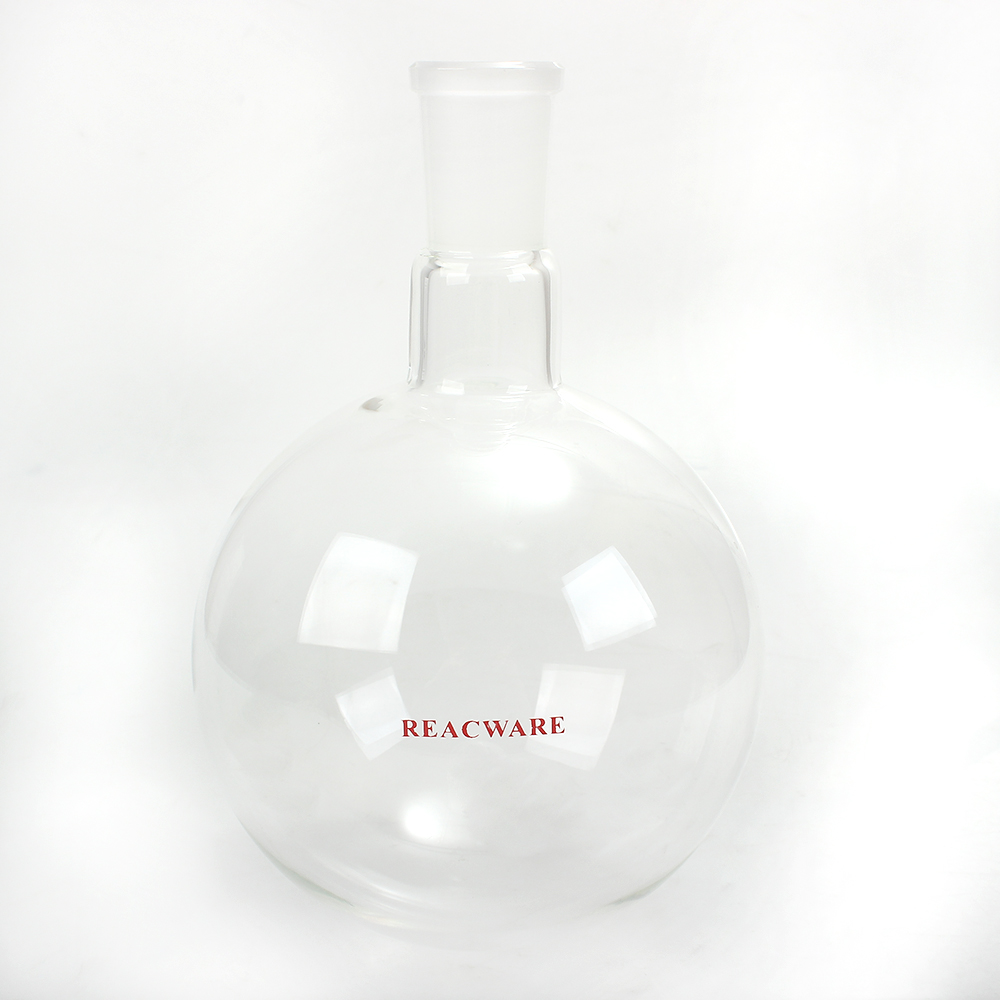REACWARE Glassware for Scientific Experiments In Laboratories,1000ml 24/40 Standard Single Neck Round Boiling Flask