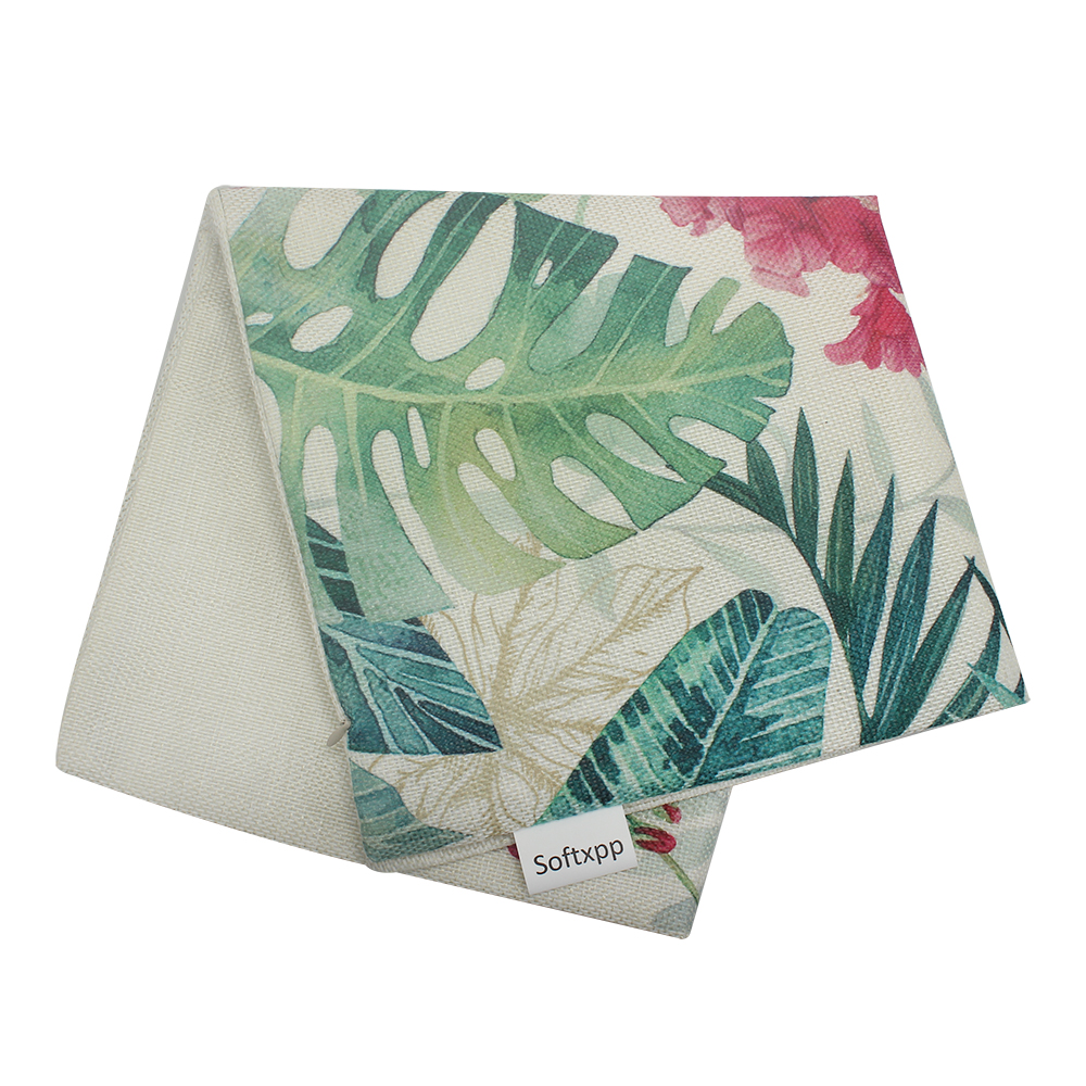 Softxpp Throw Pillow case,Hummingbirds&Tropical Flower Leaves Farmhouse Summer Cushion Pillow Covers for Office Bedroom Home Decorative 18 X 18 Inch,2 Pack