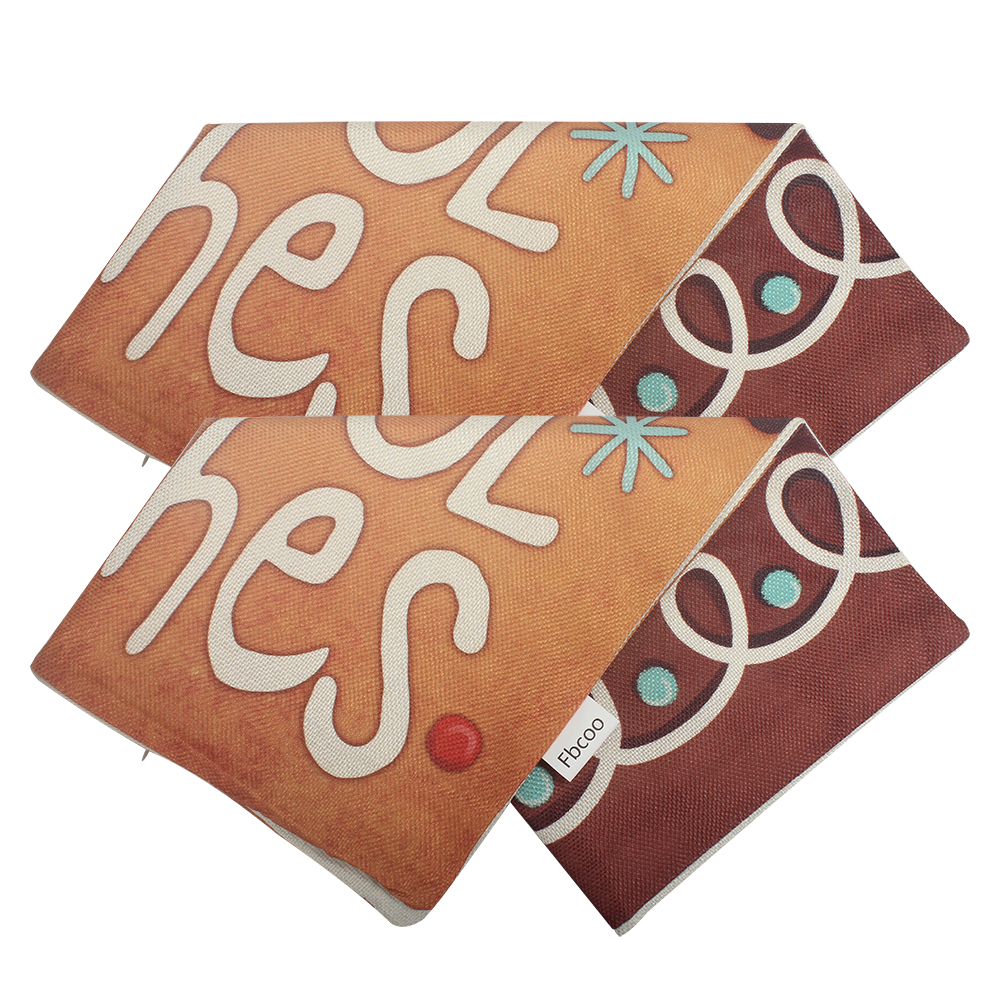 Fbcoo Pillowcase Pillow 26"x26" Sofa Pillow Linen Material Comfortable and Breathable