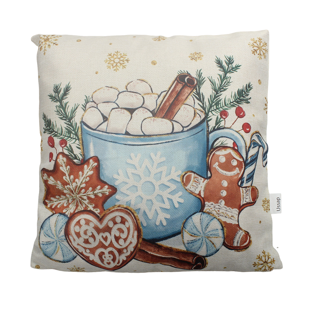 Ussap 26"x26" Pillowcase with simple design and versatile patterns, living room pillow, linen fabric, comfortable and breathable