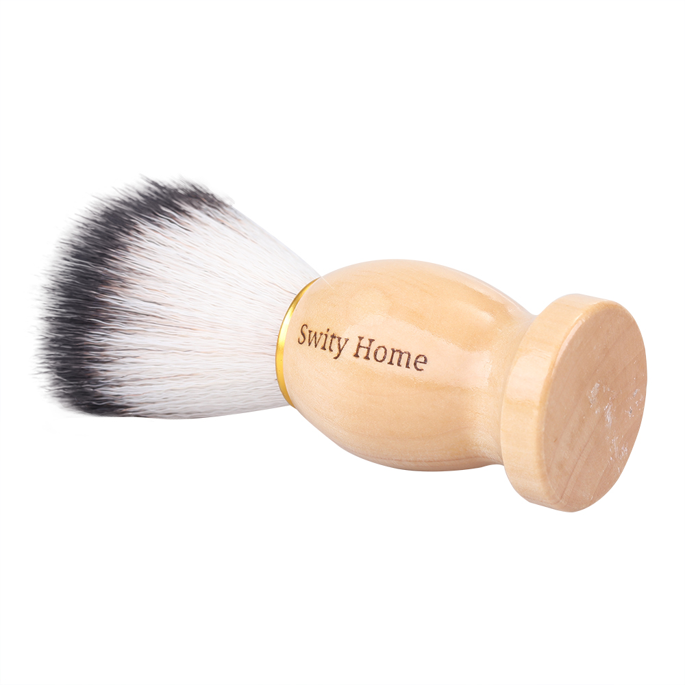 Swity Home Mens Shaving Brush Natural Hair Barber Wooden Handle Soap.