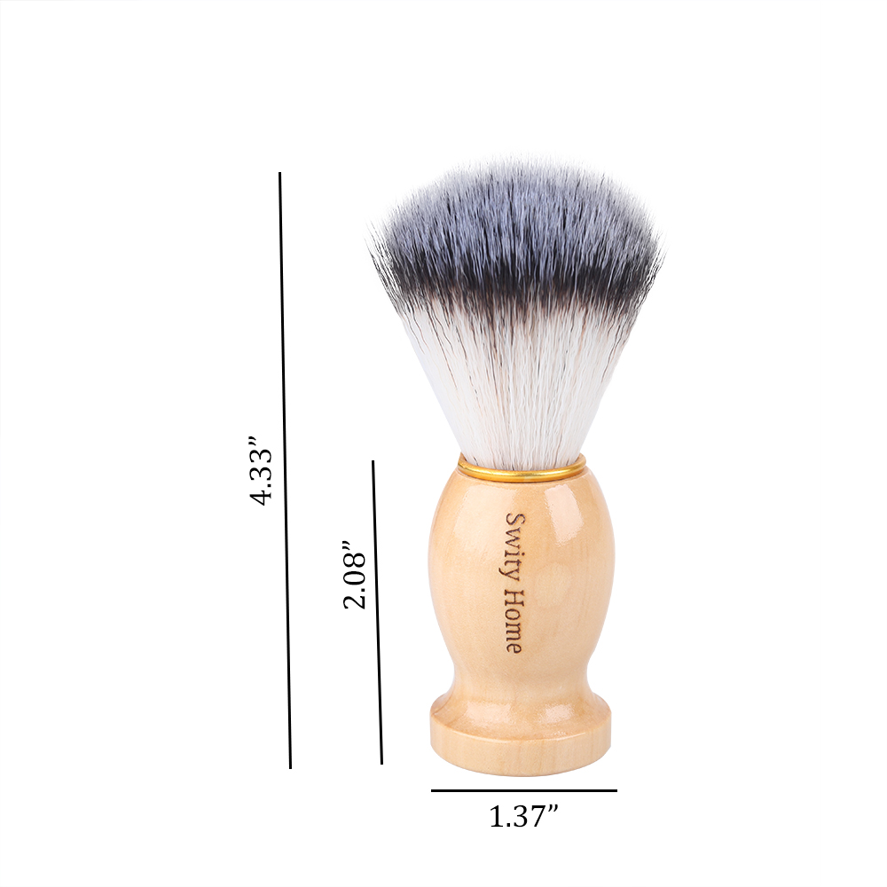 Swity Home Mens Shaving Brush Natural Hair Barber Wooden Handle Soap.