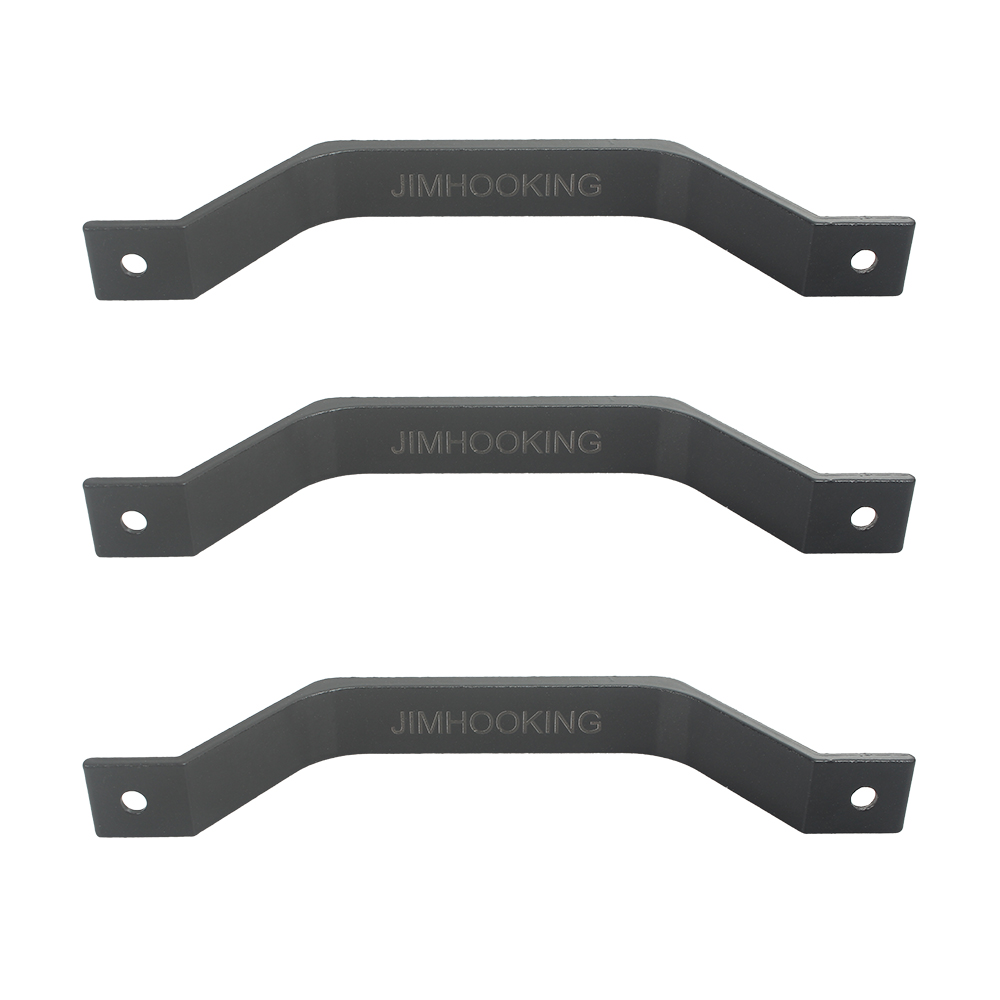 JIMHOOKING Metal Pulls,6.1 Inch Gate Handles Hardware for Sliding Barn Door Gate Cabinet Closet Drawer Garage Shed (Black-2 Pcs)