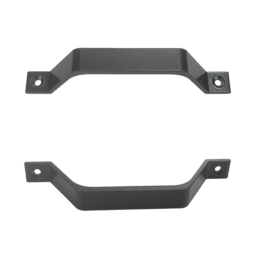 JIMHOOKING Metal Pulls,6.1 Inch Gate Handles Hardware for Sliding Barn Door Gate Cabinet Closet Drawer Garage Shed (Black-2 Pcs)