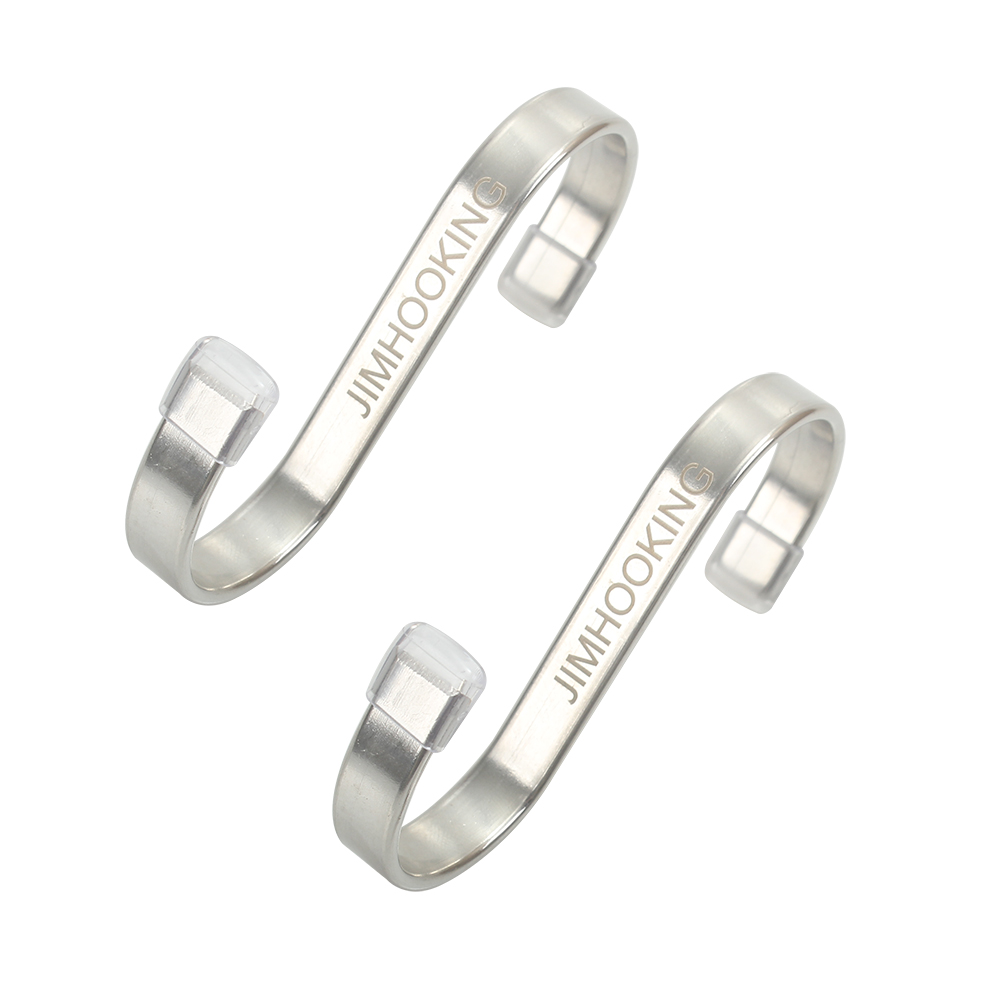 JIMHOOKING Heavy Duty 304 Stainless Steel S Shaped Metal Hanging Hooks for Pots, Pans, Plants, Bags, Cups, Clothes Rails (Silver)