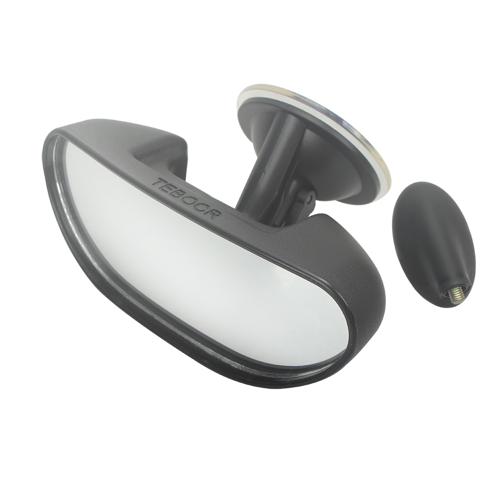 TEBOCR Rear View Mirrors,360 Degree Suction cup type Universal Car Mirror,Adjustable Auxiliary Rear View Mirror 5.9Inch - Black