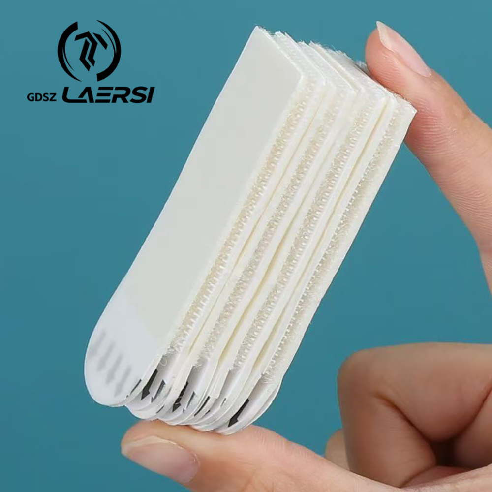 GDSZ LAERSI Hook and Pile Fastening Tapes,24-Pairs Damage-free Adhesive Hook and Loop Tapes,Adhesive Removable Wall Mounting Tapes for Frames