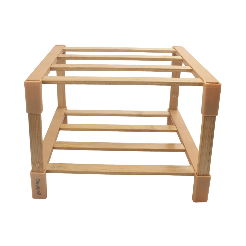 Daulpell Versatile Bamboo Furniture Shelf - 3-Tier Open Design Storage Rack for Toiletries, Towels & Slippers & More