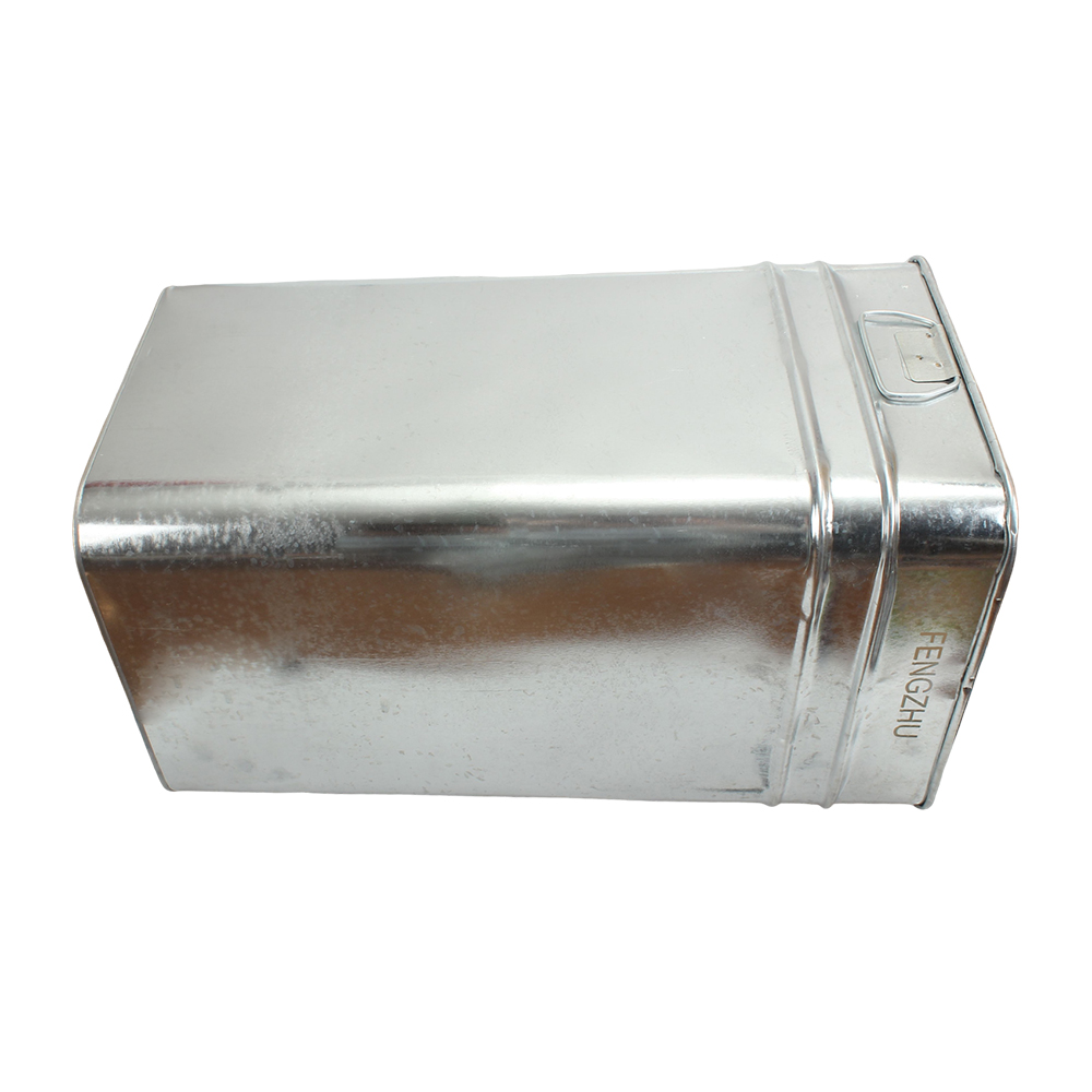 FENGZHU Metal Bins,Portable Galvanized Metal Trash Bin with Handle,Outdoor Garbage Bin Liner for Garden and Residential Areas