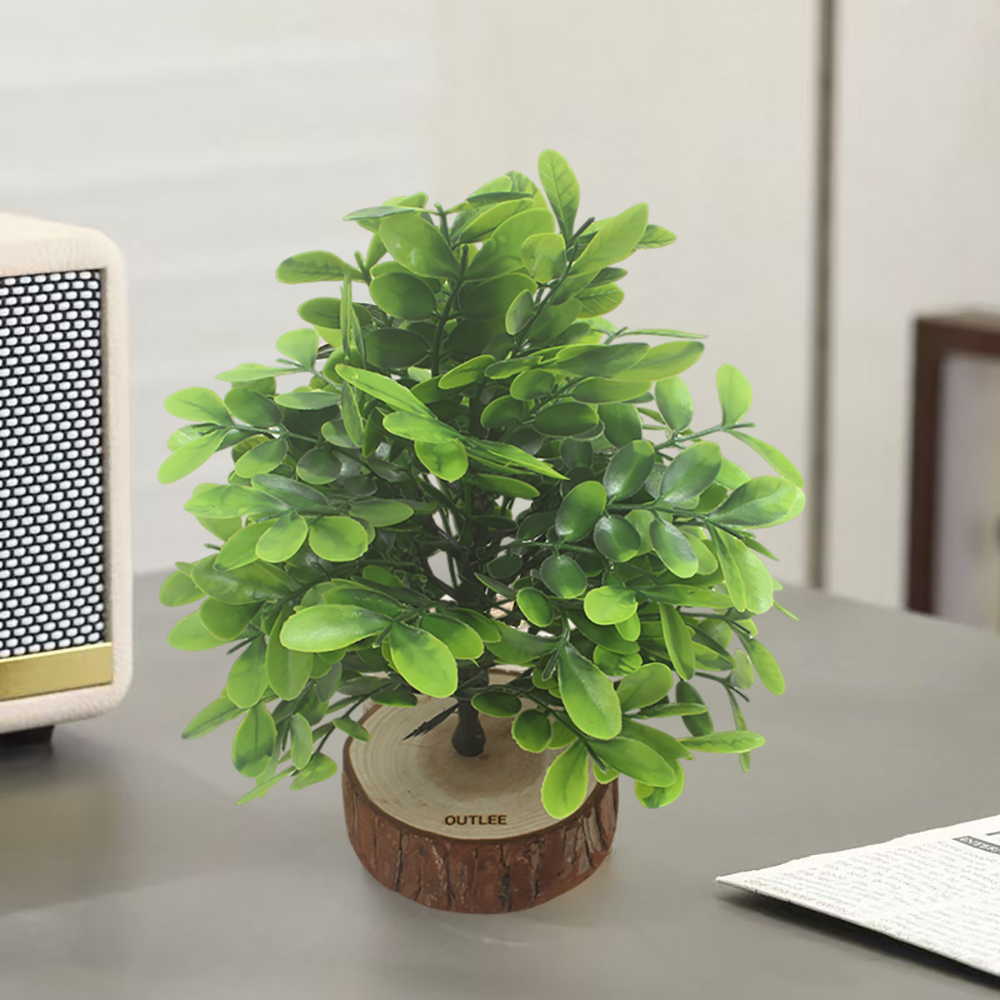 OUTLEE Artificial Plants,Small Artificial Potted Trees for Office and Living Room Desktop Decoration
