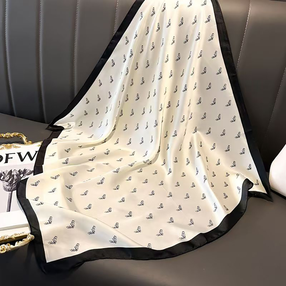 Blovec Silk Scarves,Elegant Silk Square Scarf for Women,A Chic Choice for Women's Neck, Bag, and Hair Accessories,27.5 × 27.5 inches