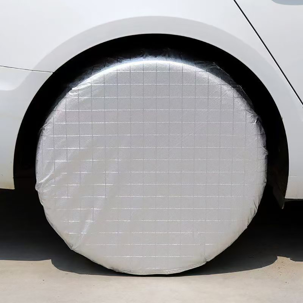 SANEIYA Wheel Covers,Waterproof Anti-UV Sun Aluminum Foil Coated Car Wheel Covers for Trailers, RV, Camper, SUV, Truck (27-29 Inch,Set of 4)