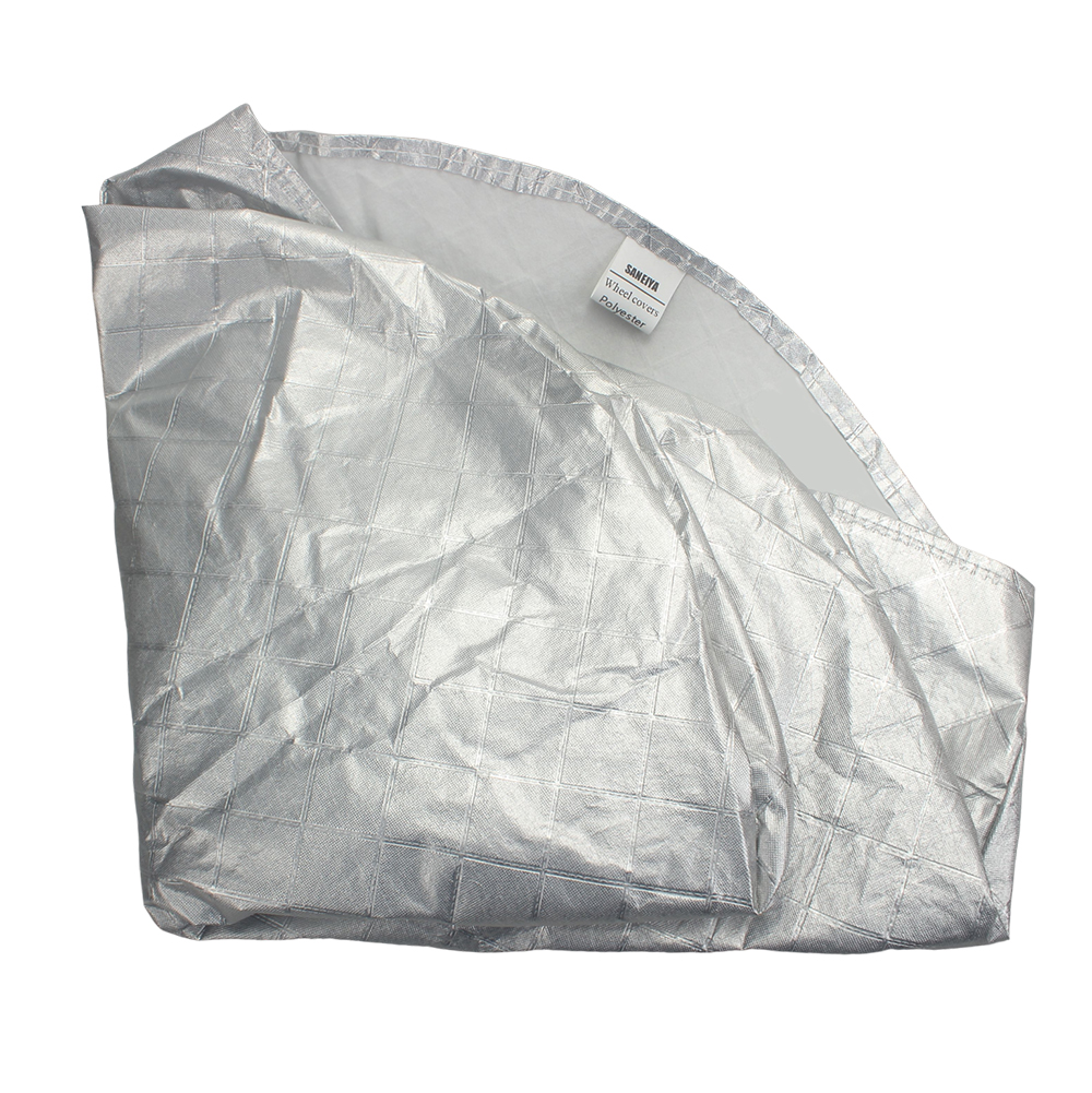 SANEIYA Wheel Covers,Waterproof Anti-UV Sun Aluminum Foil Coated Car Wheel Covers for Trailers, RV, Camper, SUV, Truck (27-29 Inch,Set of 4)