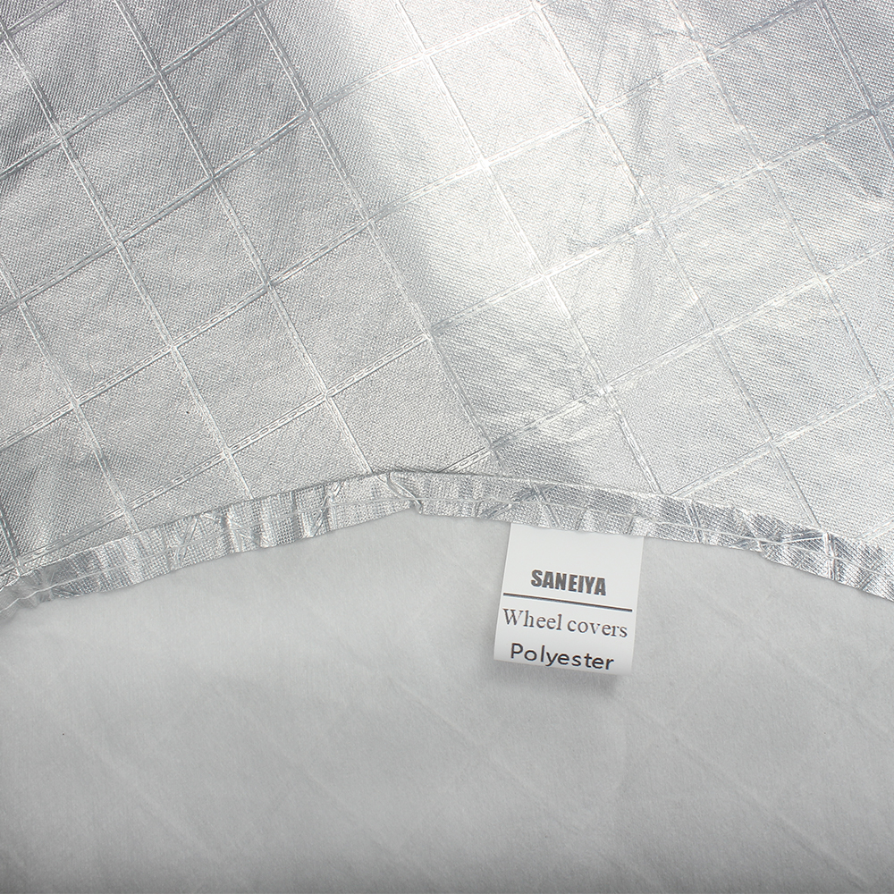 SANEIYA Wheel Covers,Waterproof Anti-UV Sun Aluminum Foil Coated Car Wheel Covers for Trailers, RV, Camper, SUV, Truck (27-29 Inch,Set of 4)