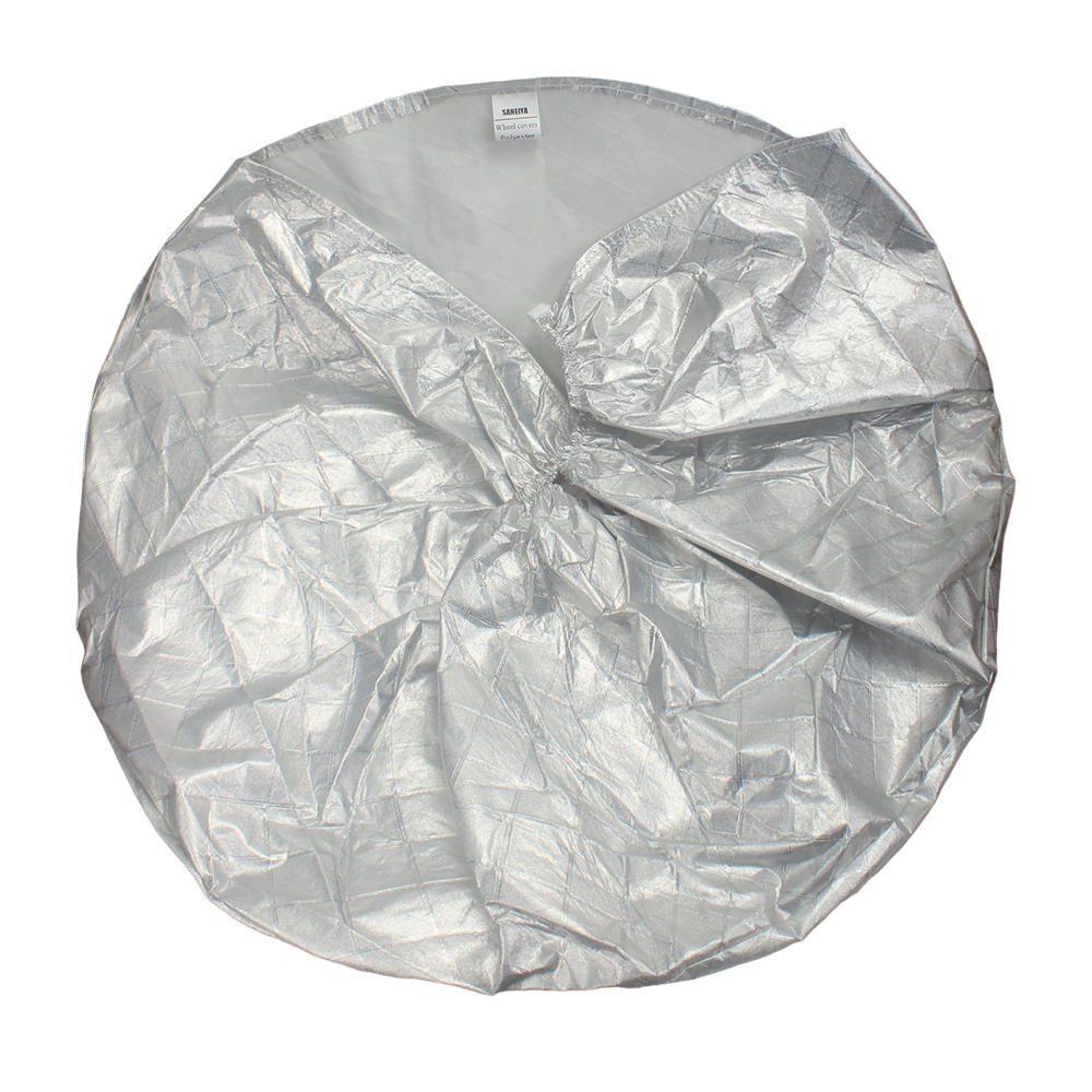 SANEIYA Wheel Covers,Waterproof Anti-UV Sun Aluminum Foil Coated Car Wheel Covers for Trailers, RV, Camper, SUV, Truck (27-29 Inch,Set of 4)