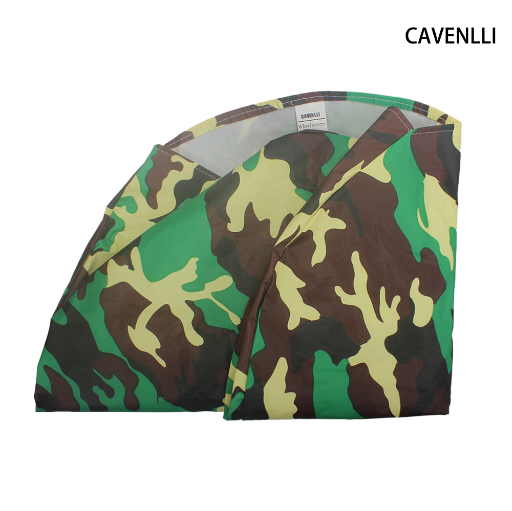 CAVENLLI Wheel Covers,Waterproof Camouflage Tire Protection Cover for Trailers, RV, Camper, SUV, Truck (14" for Diameter 26"-27.2",Set of 4)