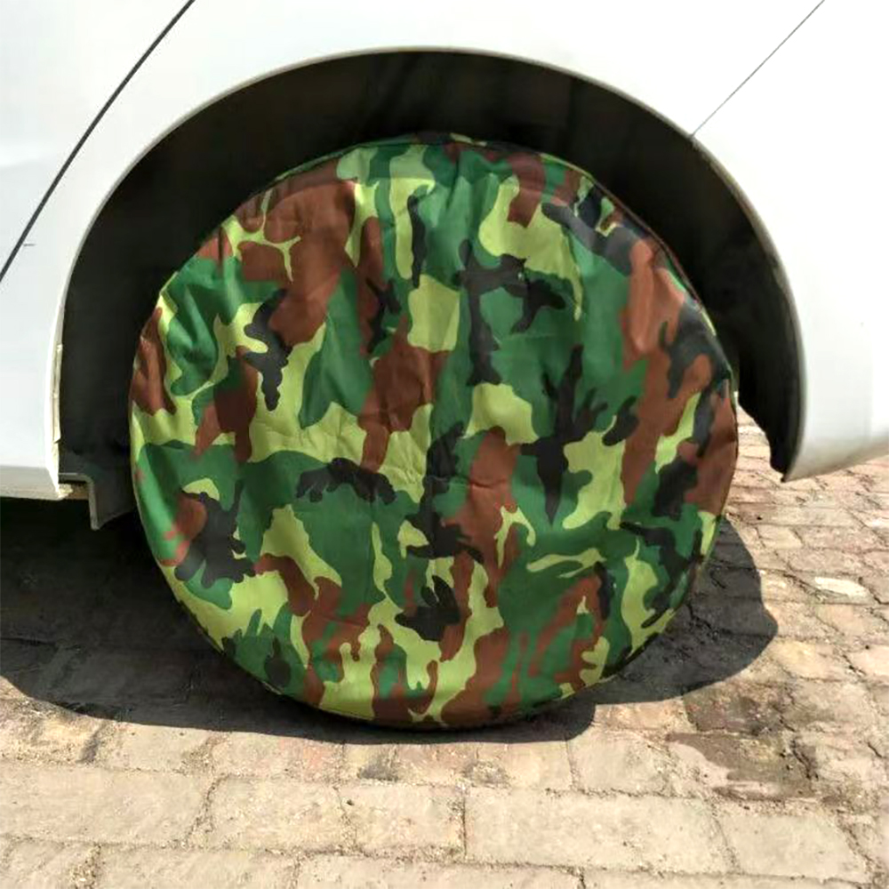 CAVENLLI Wheel Covers,Waterproof Camouflage Tire Protection Cover for Trailers, RV, Camper, SUV, Truck (14" for Diameter 26"-27.2",Set of 4)