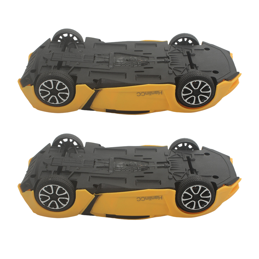 HanlinCC Toy Car,inertia sliding supercar model toy car,Mini Vehicles Toys for Kids,Boys Girls Gifts(Yellow)