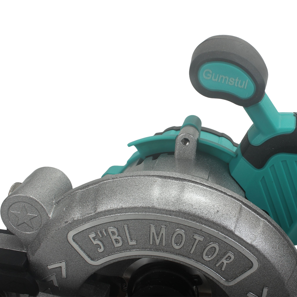 Gumstul Power Tools-Circular Saws,5 Inch Brushless Cordless Circular Saw with 4000mAh Battery and Charger,0-45° Cutting Bevel,6500 RPM, 4/5 inch/20mm Arbor with 1 TCT 30T Wood Blade, Scale Ruler,Idea for Wood, Plastic, Soft Metal