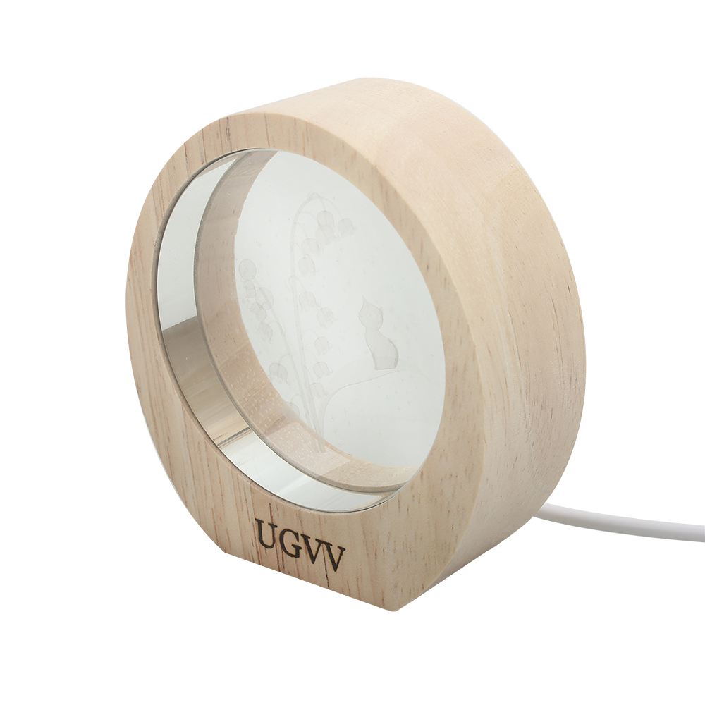 UGVV Creative 3D Engraved Works of Art,Luminous Desktop Ornament Glass Decoration,Home Crafts Decor for Bedroom,Living Rooms,Studies, and Offices