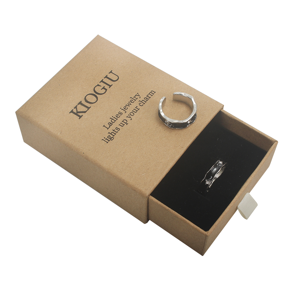 KIOGIU Rings,S925 Sterling Silver Irregular Black Enamel Couple Rings, Crystal Studded Adjustable Rings for Daily Wear, Anniversaries & Valentine's Day