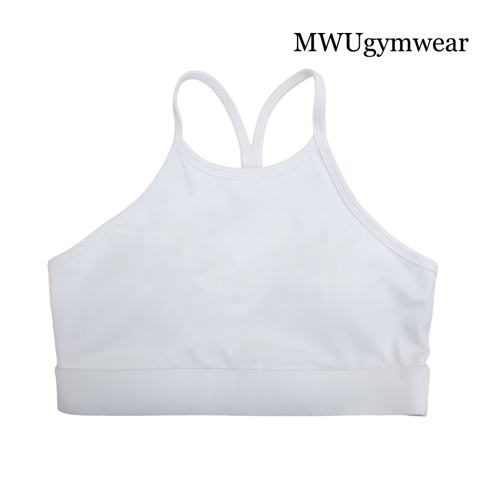 MWUgymwear Sports Bra,Women's High-Neck Racerback Sports Bra for Running, Yoga & Gym