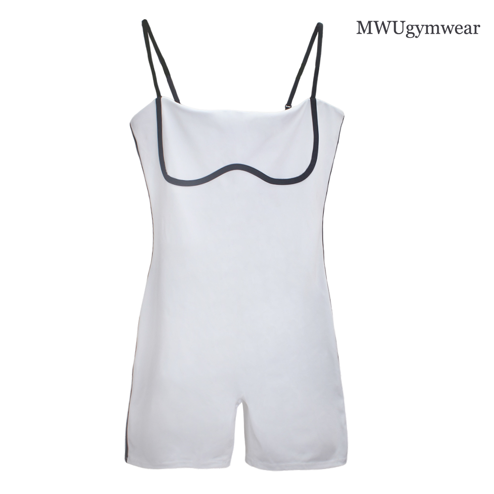 MWUgymwear Sexy Women's & Girls' Jumpsuits,Sleeveless Running Yoga Training Sportswear with Adjustable Spaghetti Straps