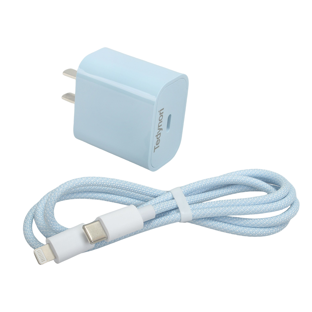 Tedynori Battery Chargers for Mobile Phones,20W PD Fast Charging Power Adapter with 3FT Charging Cable Compatible iPhone 14/14 Pro Max/13/13 Pro Max/12/12 Pro/12 Pro Max/11/11 Pro iPad