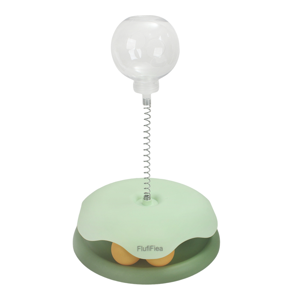 FlufiFiea Pet Toys,Multi-functional Interactive Cat Puzzle Toy - with Feeder & Track Ball, Perfect for Solo Play,Slow Feeding,Boredom Relief