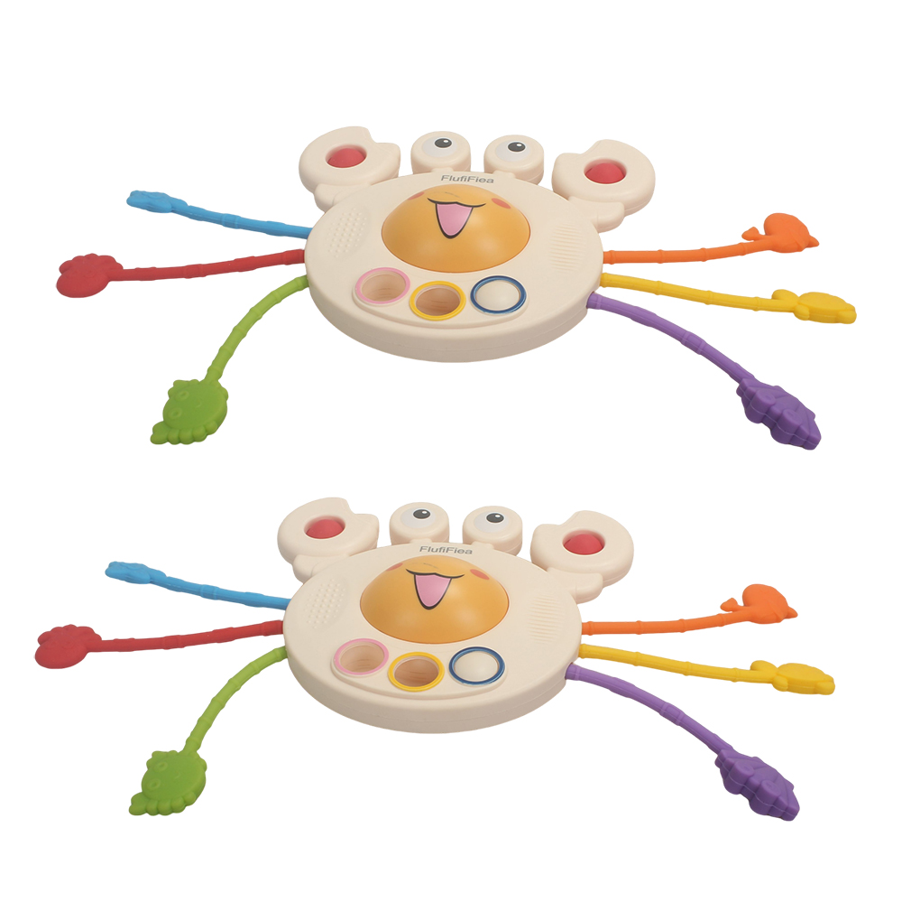 FlufiFiea Infant Toys,Baby Crab Pull-String Sensory Toy for Fun Enhance Motor Skills and Stimulate Play