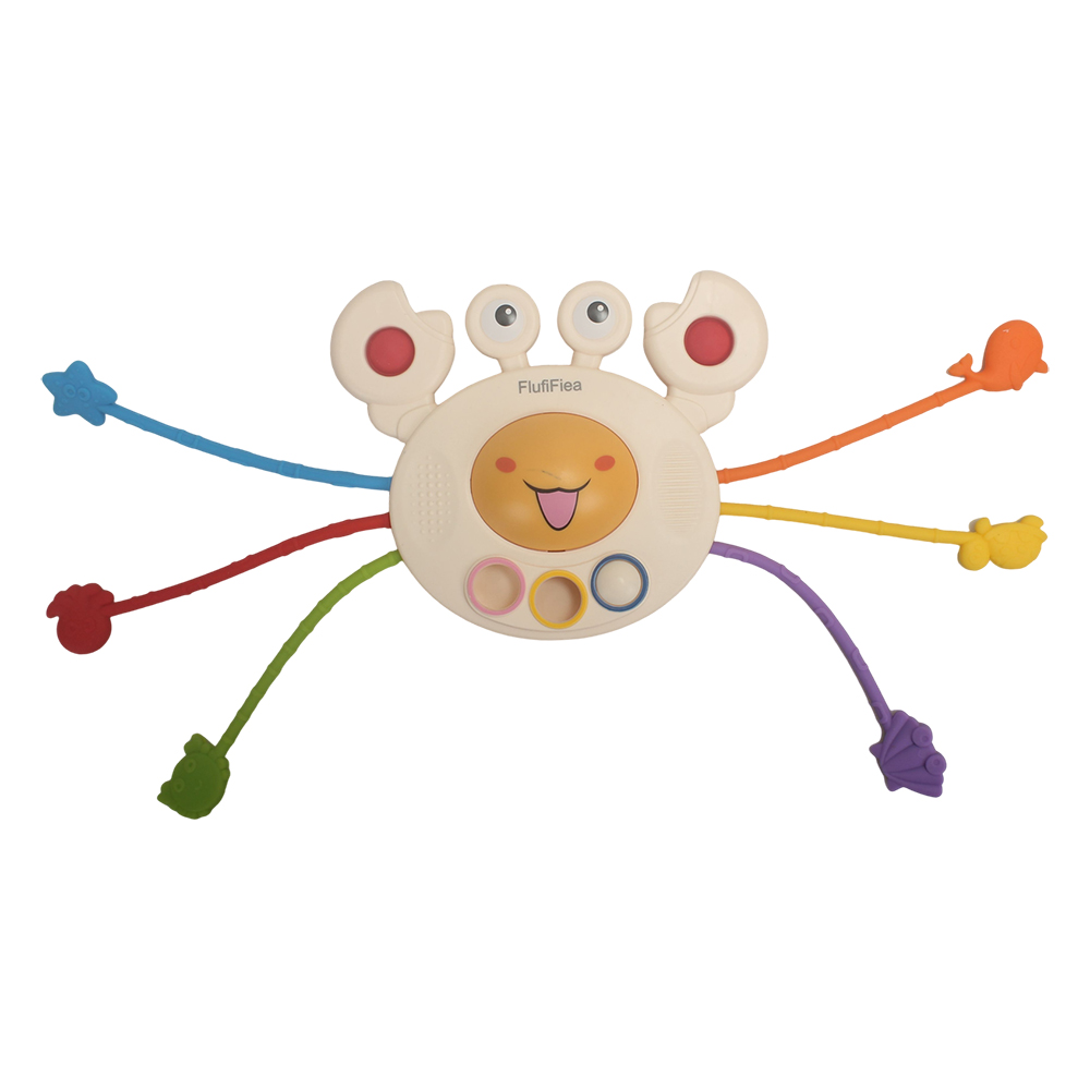 FlufiFiea Infant Toys,Baby Crab Pull-String Sensory Toy for Fun Enhance Motor Skills and Stimulate Play