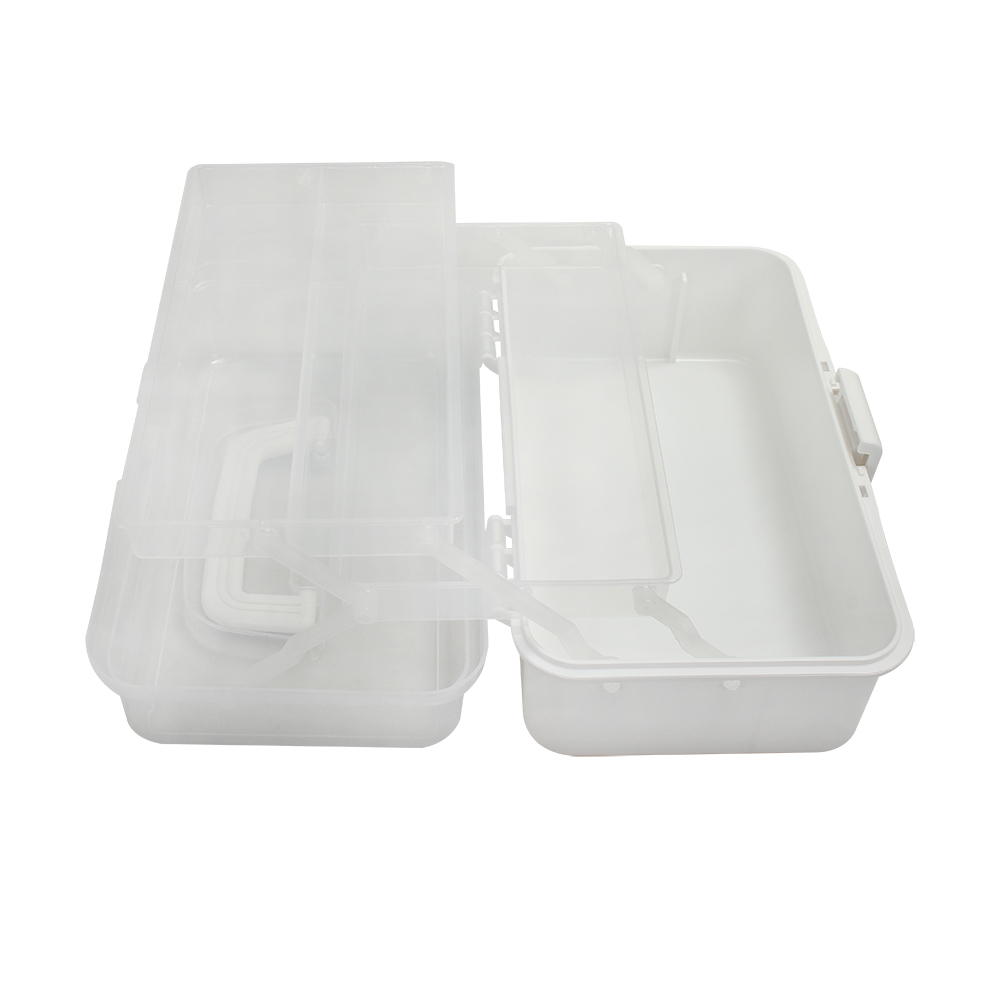 Topbooc 11inch vanity Cases,Portable 3-Tier Folding Makeup Organizer for Cosmetics, Skincare, Nail Art & Jewelry