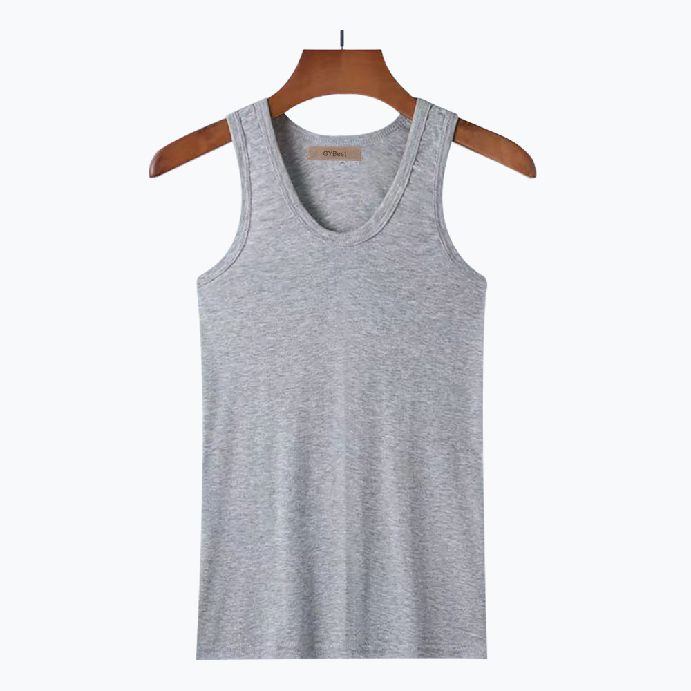 GYBest Men's Tank Top Sleeveless Tank Top Pure Cotton Slim Fit Elastic