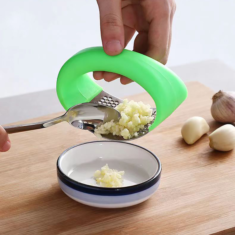 Mydio Stainless steel ring garlic press household masher garlic tool hand held mashed garlic artifact